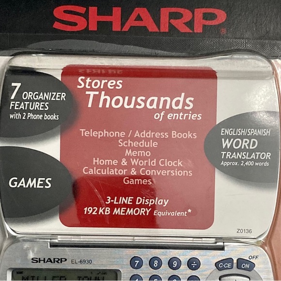 Sharp Personal Organizer EL-6930B - Picture 2 of 8